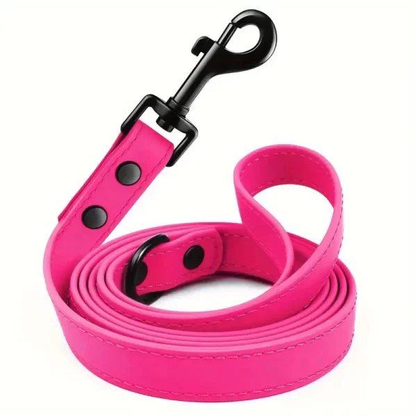 Waterproof PVC Dog Leash – Durable, Easy-to-Clean, Leather-Feel Grip for Strong Control