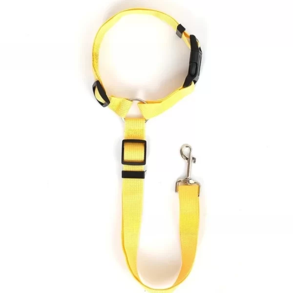 Adjustable Dog Car Seat Belt Leash – Two-in-One Nylon Pet Safety Harness for Backseat Travel - Image 4