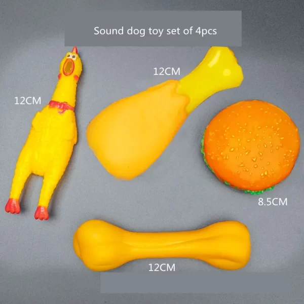 Dog Toy Set – Interactive Ball, Rope, Bone & Squeaky Plush Chew Toys for Small & Large Dogs - Image 4