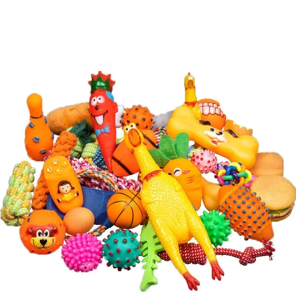 Dog Toy Set – Interactive Ball, Rope, Bone & Squeaky Plush Chew Toys for Small & Large Dogs - Image 5