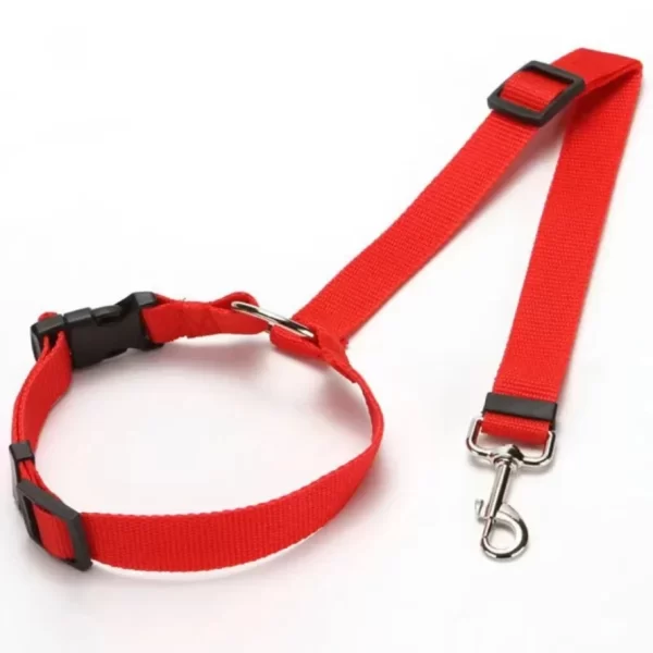 Adjustable Dog Car Seat Belt Leash – Two-in-One Nylon Pet Safety Harness for Backseat Travel - Image 6