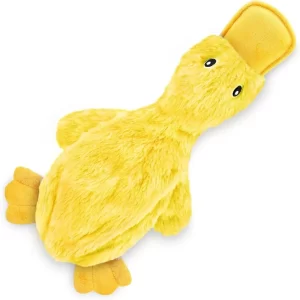 Best Crinkle Dog Toy for Small, Medium & Large Breeds – No Stuffing Duck with Squeaker | Durable Pet Chew Toy