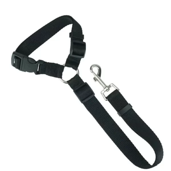 Adjustable Dog Car Seat Belt Leash – Two-in-One Nylon Pet Safety Harness for Backseat Travel - Image 3