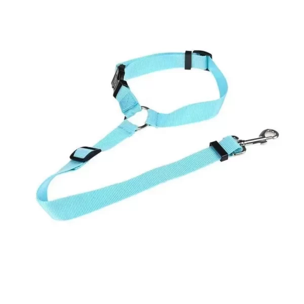 Adjustable Dog Car Seat Belt Leash – Two-in-One Nylon Pet Safety Harness for Backseat Travel - Image 5